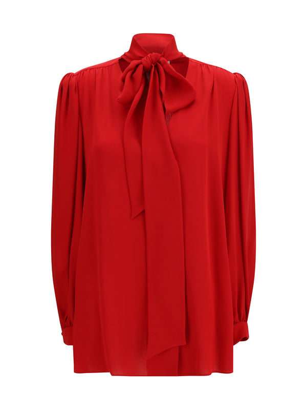Valentino 100% silk blouse in red