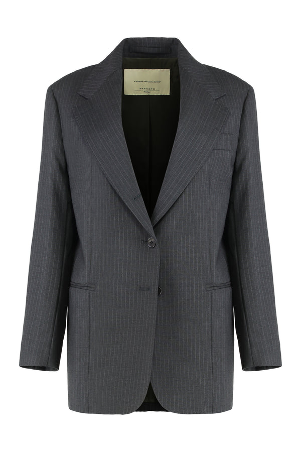 Blazer Grey Wool Virgin Blazers