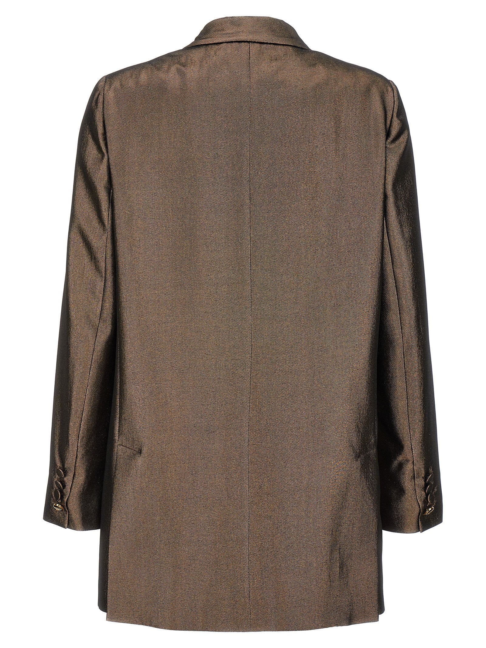 Edro Blazer Brown Silk Metallic Fibers Blazer, Suits