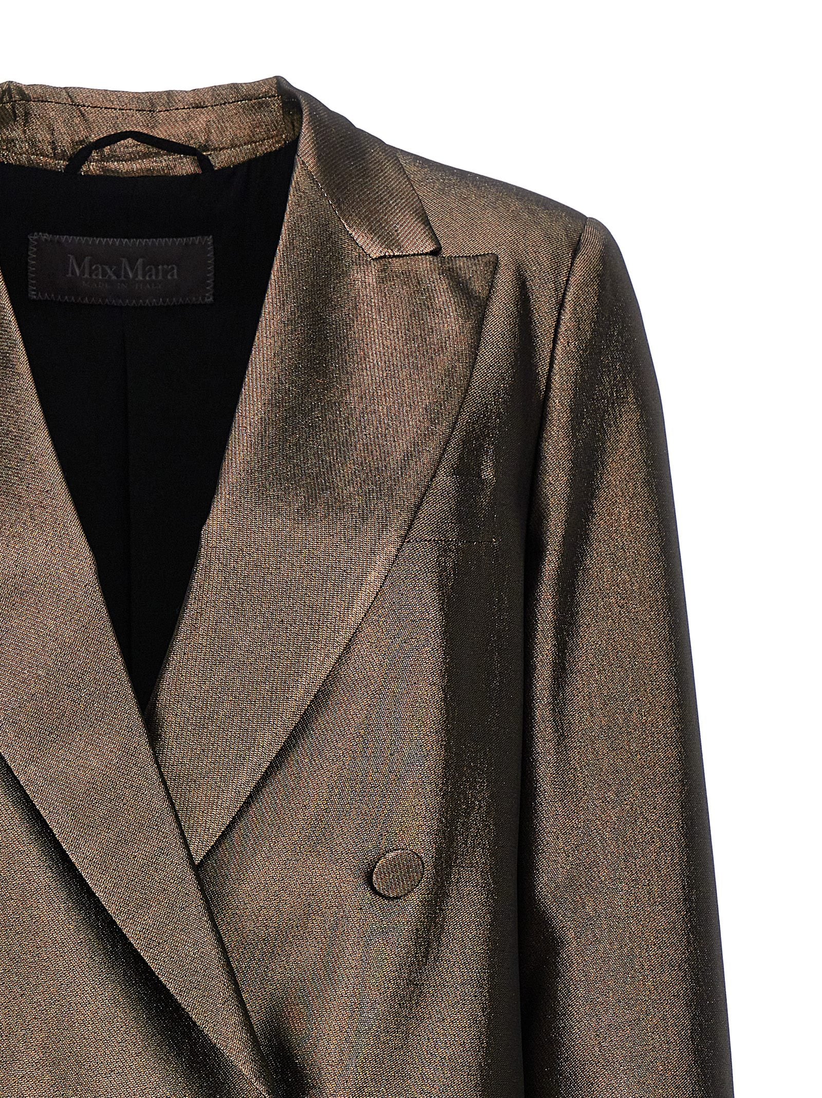 Edro Blazer Brown Silk Metallic Fibers Blazer, Suits