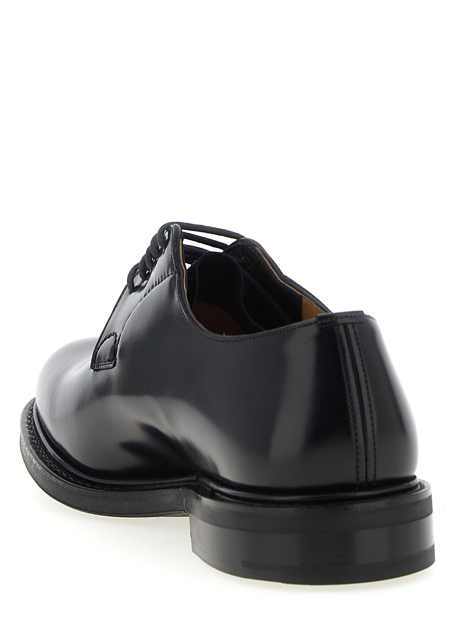 Shannon derby Black Calfskin Leather (bos Taurus) Lace Up Shoes