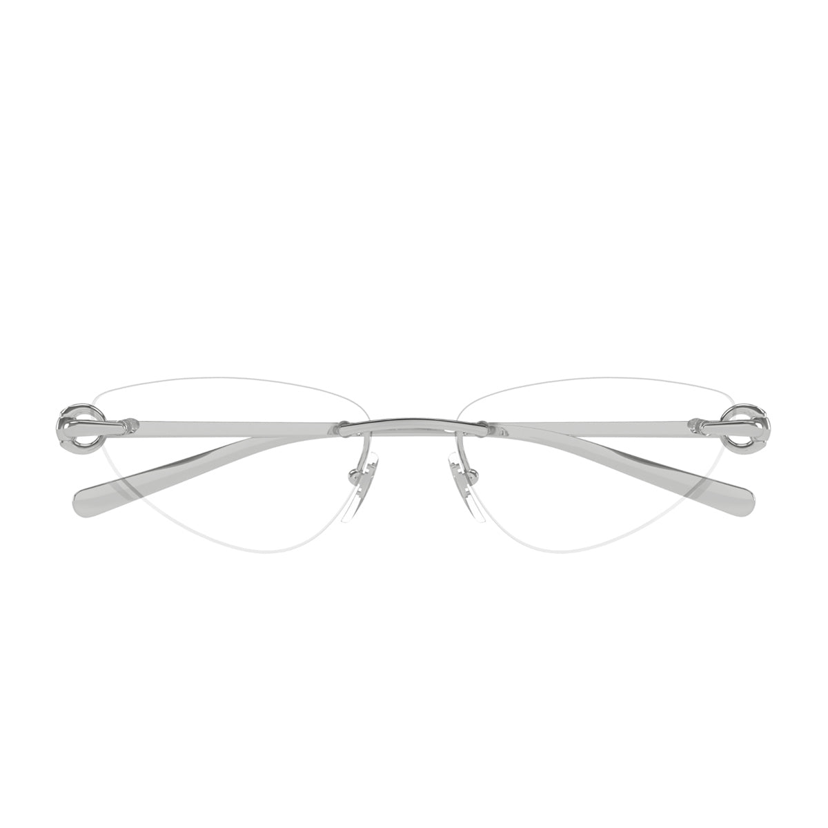 Gucci GG1702O Linea Horsebit 001 Silver Trasparent Argento Metal Occhiali Da Vista