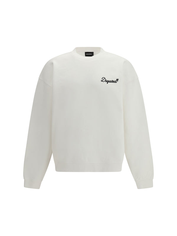 Dsquared2 100% cotton sweatshirt in white