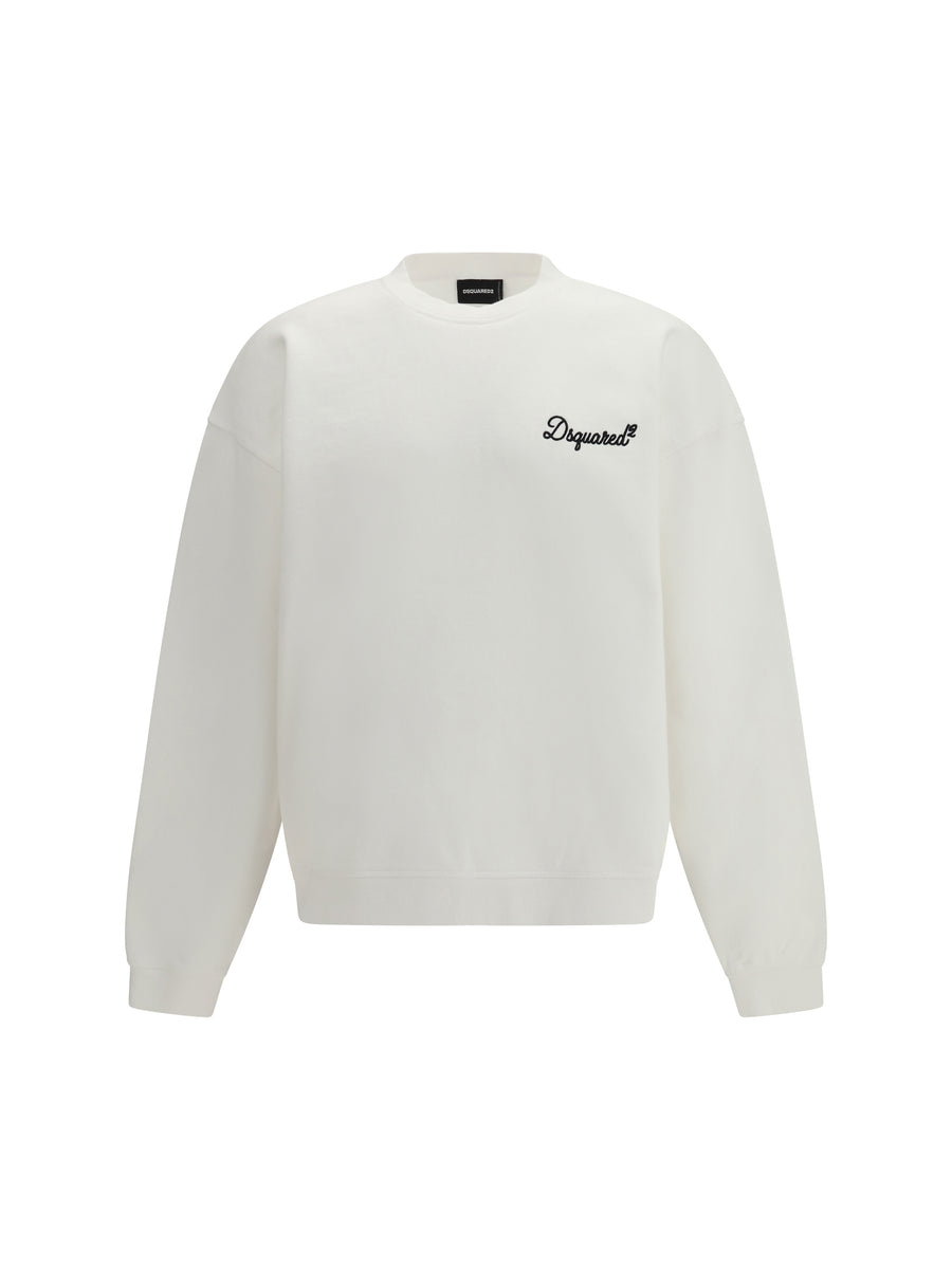 Dsquared2 100% cotton sweatshirt in white
