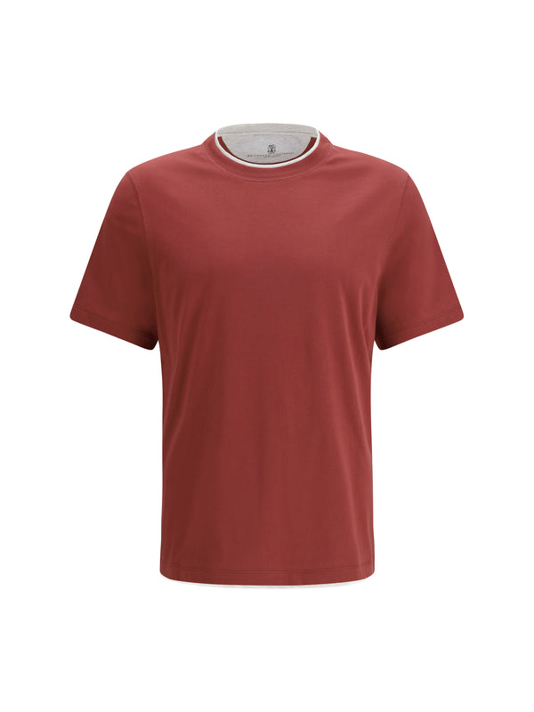 Brunello Cucinelli 100% Cotton t-shirt in red