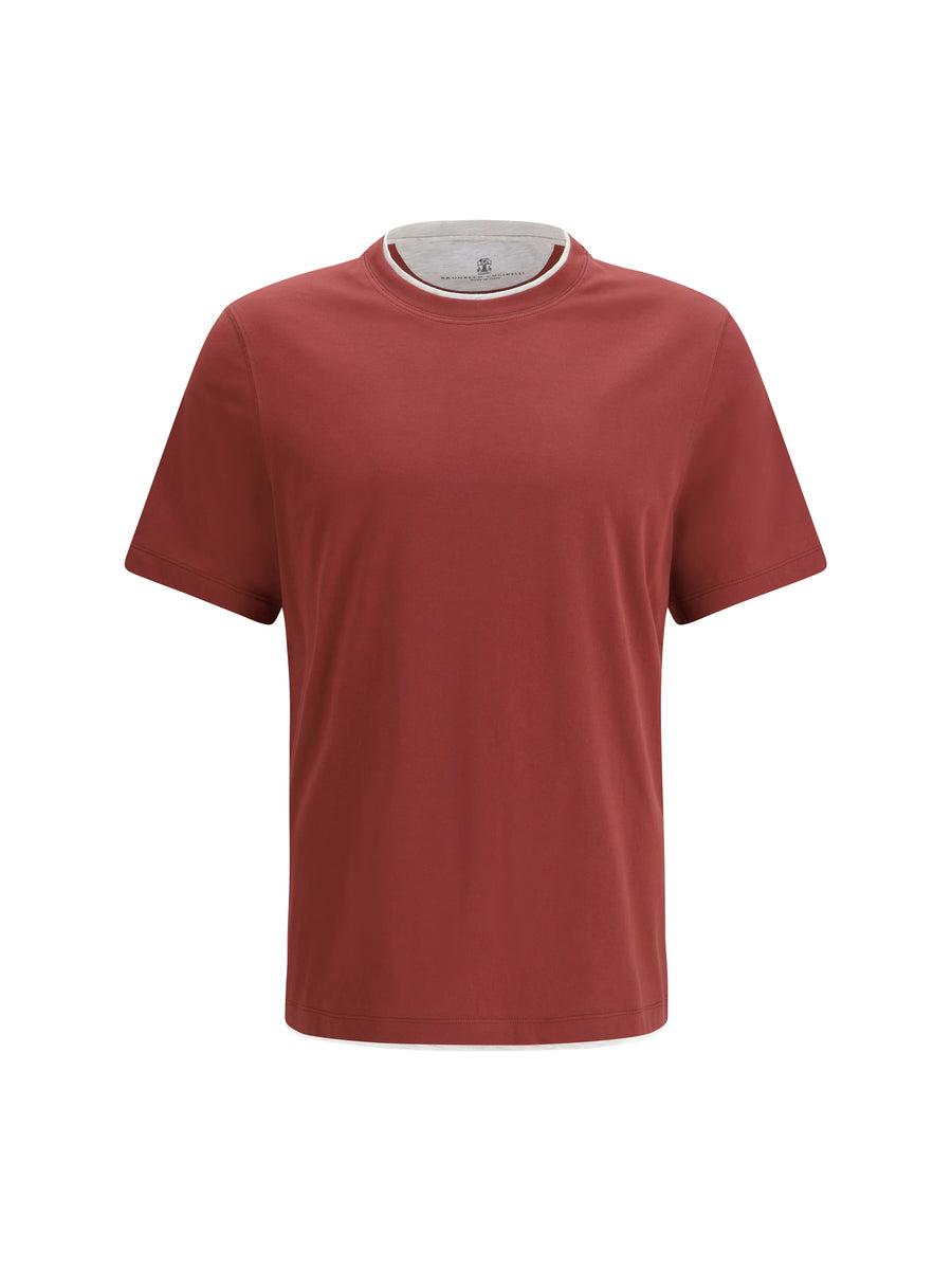 Brunello Cucinelli 100% Cotton t-shirt in red