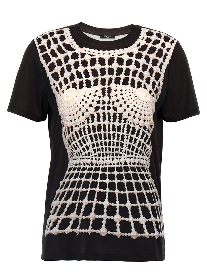 Trompe loeil t-shirt Black Organic Cotton