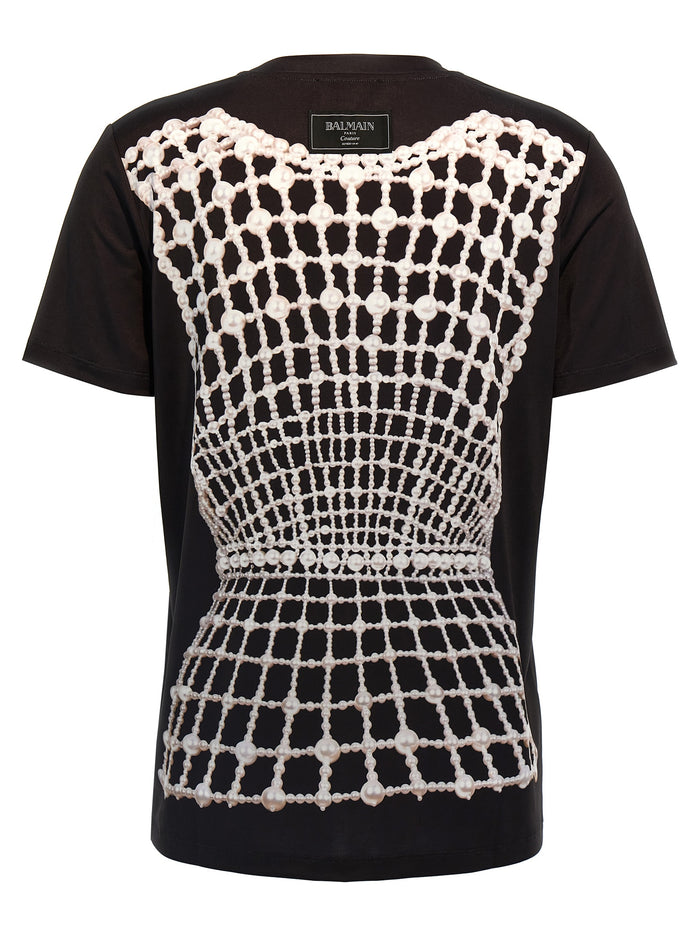 Trompe loeil t-shirt Black Organic Cotton