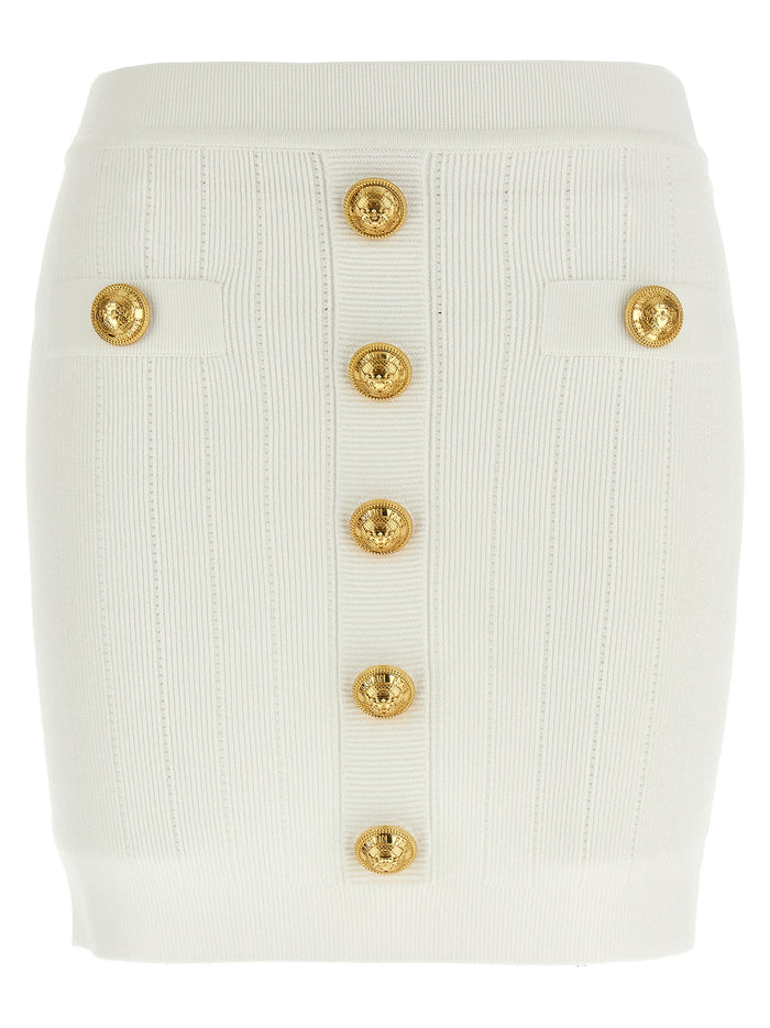 Chiocciola skirt White Viscose
