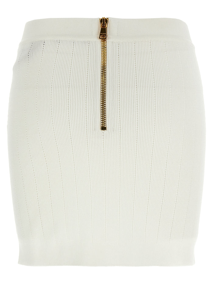Chiocciola skirt White Viscose