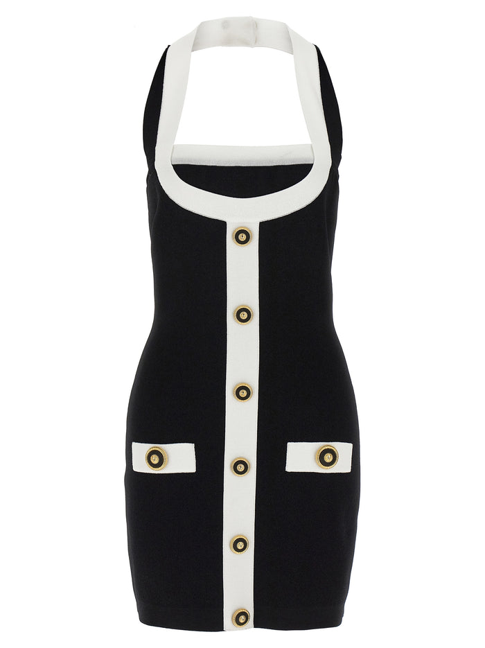 Filo Leone Catena dress White/black Viscose