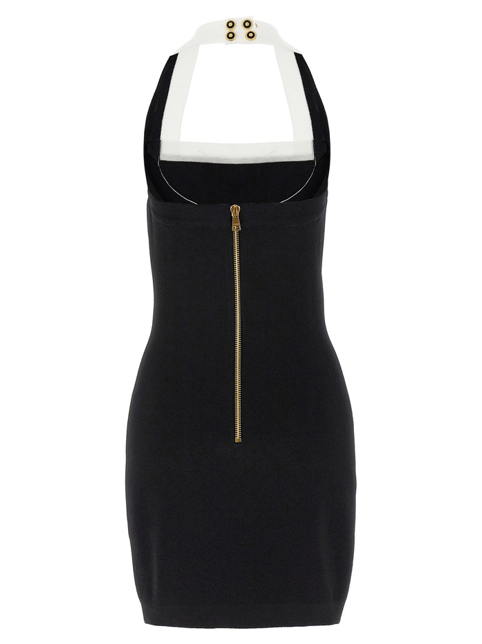 Filo Leone Catena dress White/black Viscose
