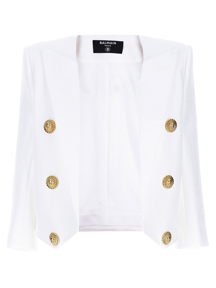 Blazer Spencer White Viscose Blazer, Suits