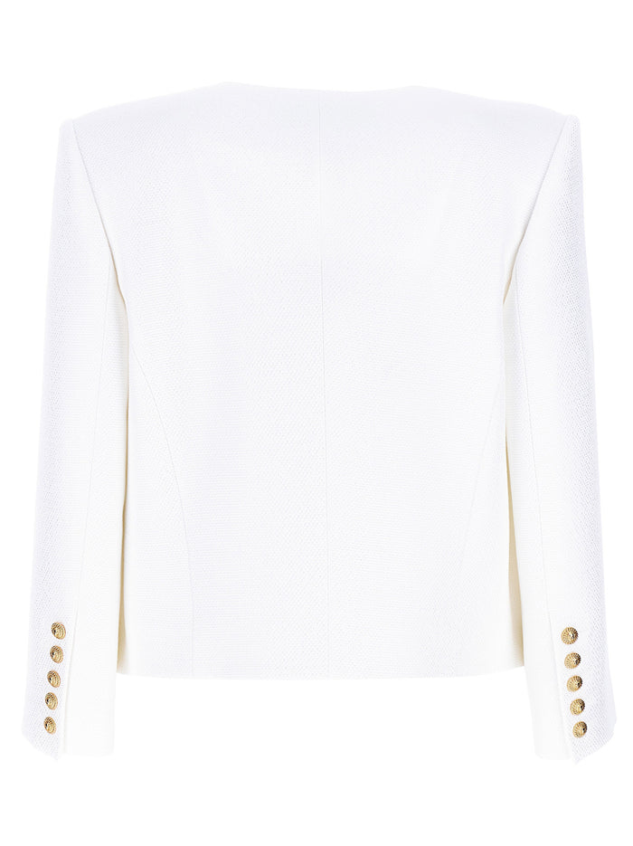 Blazer Spencer White Viscose Blazer, Suits