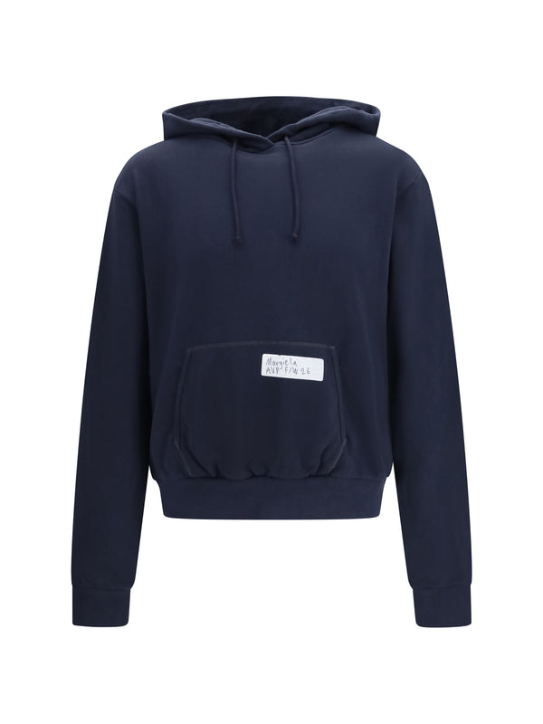 Maison Margiela 100% cotton hoodie in navy