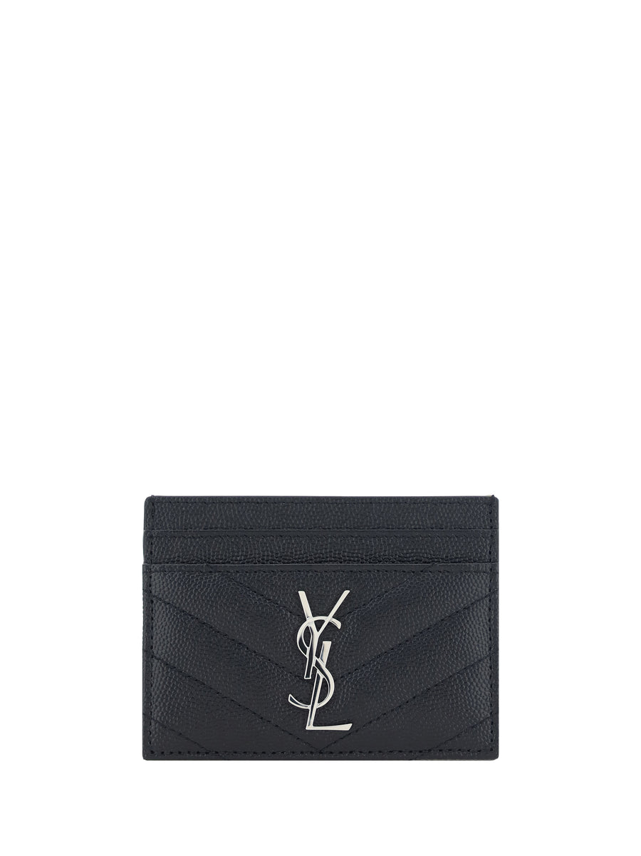 Saint Laurent 100% calf leather (Bos Taurus) card case in black