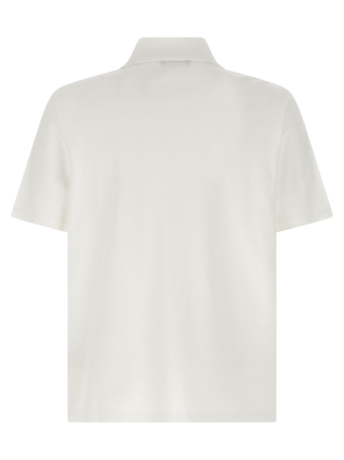 Coin polo shirt White/black Cotton