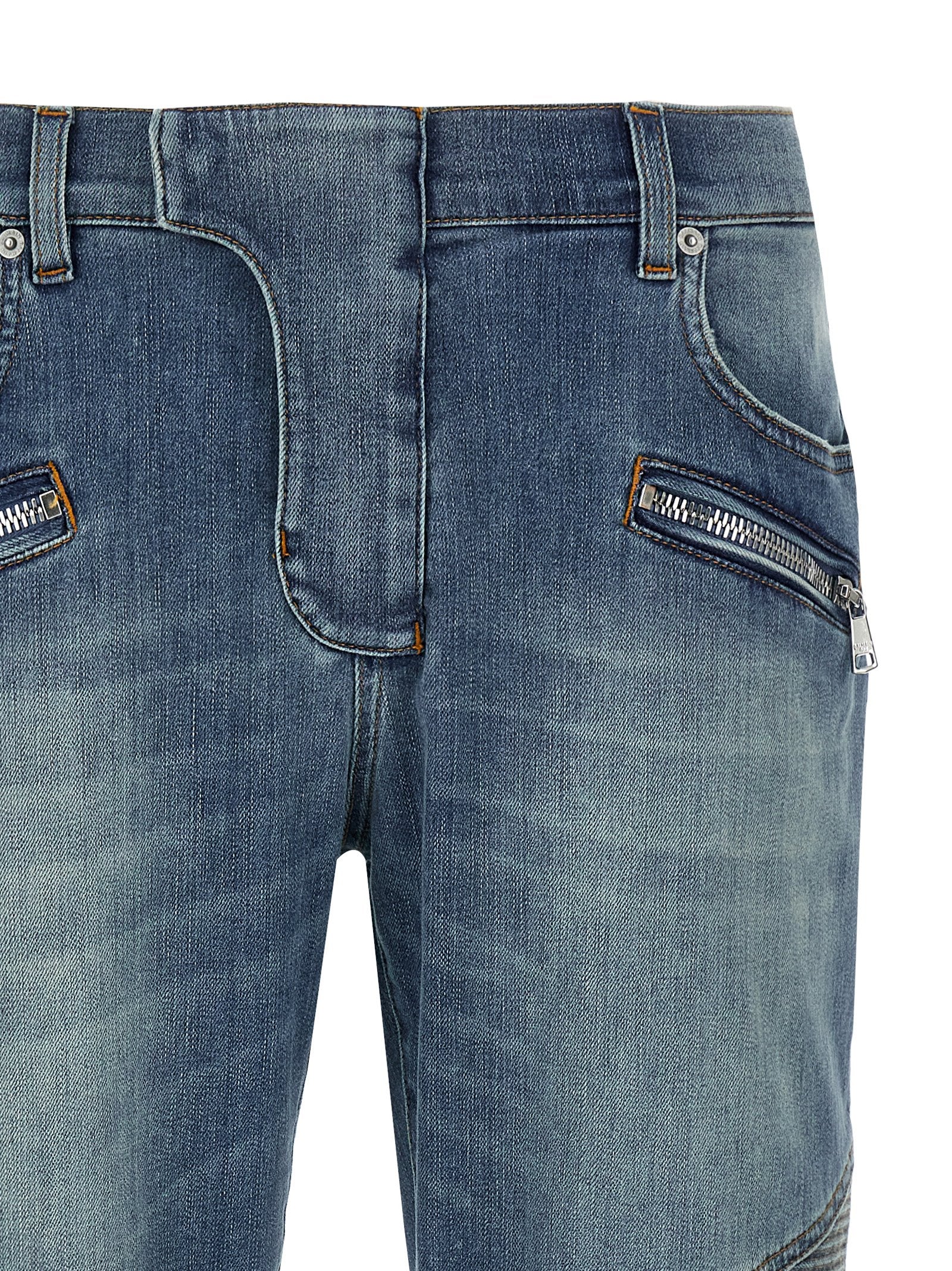 Biker jeans Blue Polyester