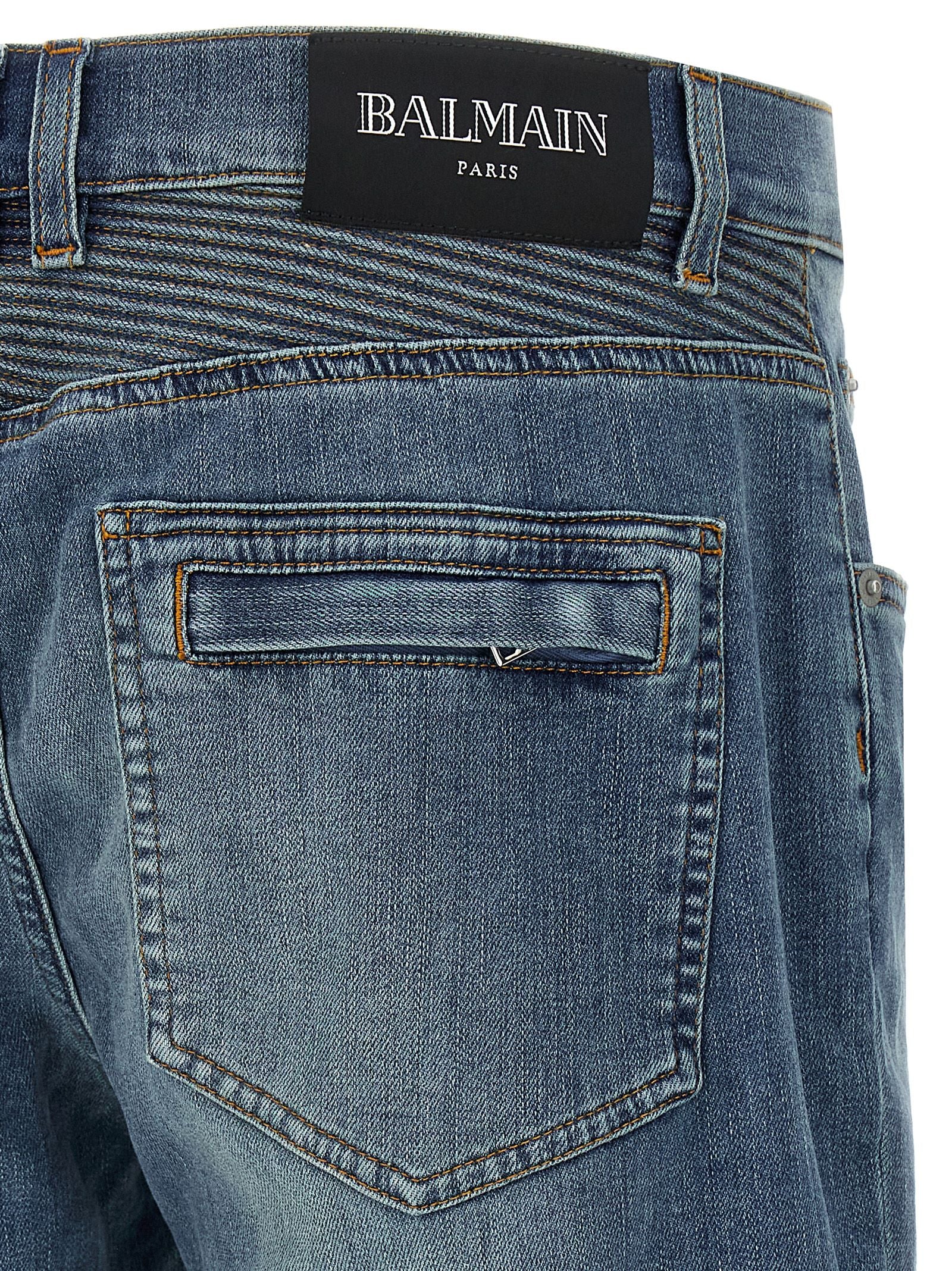 Biker jeans Blue Polyester