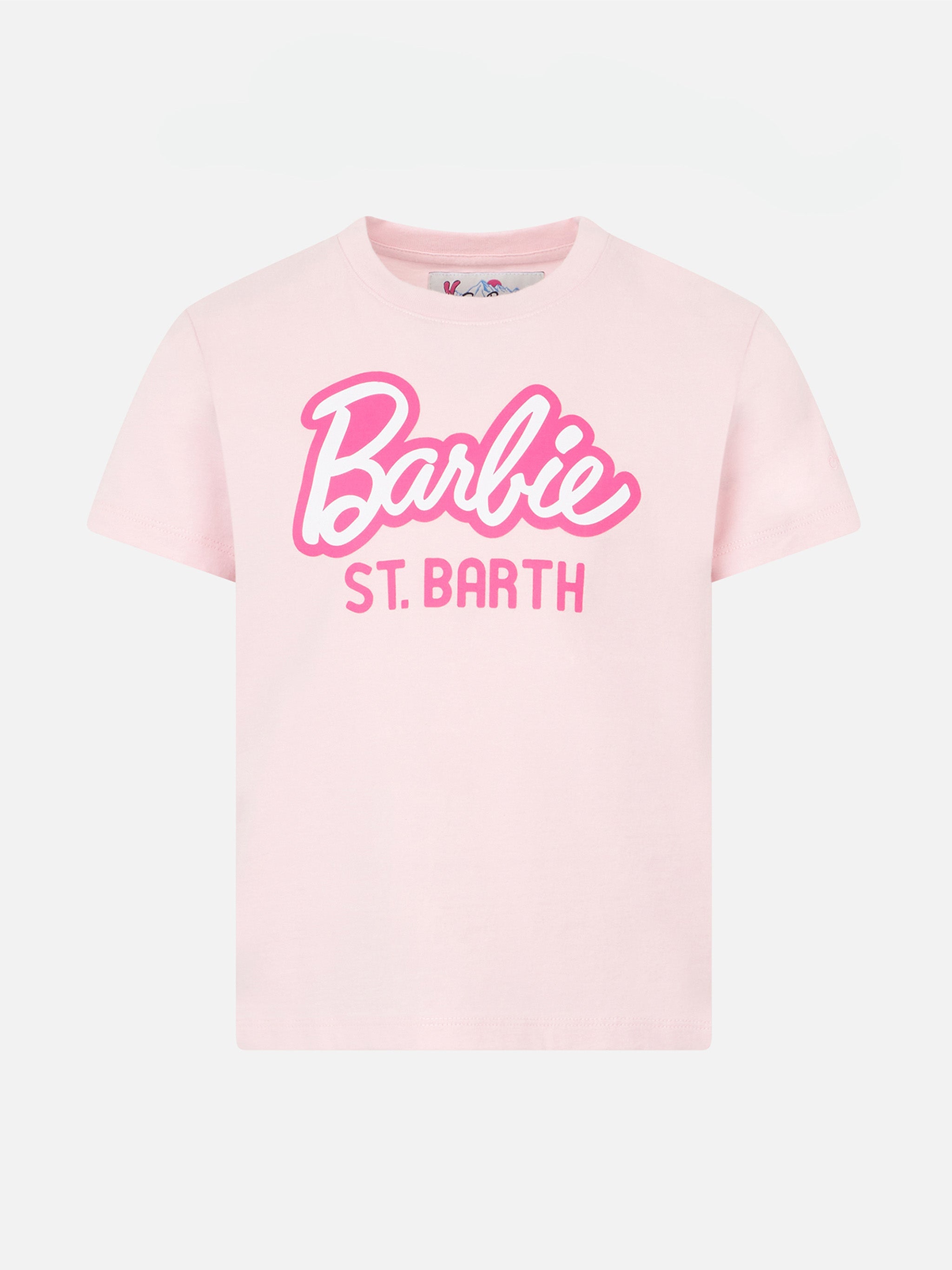 Girl Heavy Cotton T-Shirt With Barbie St. Barth Print | Special Edition Pink