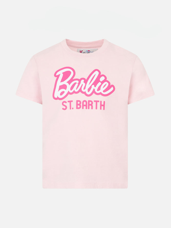 Girl Heavy Cotton T-Shirt With Barbie St. Barth Print | Special Edition Pink