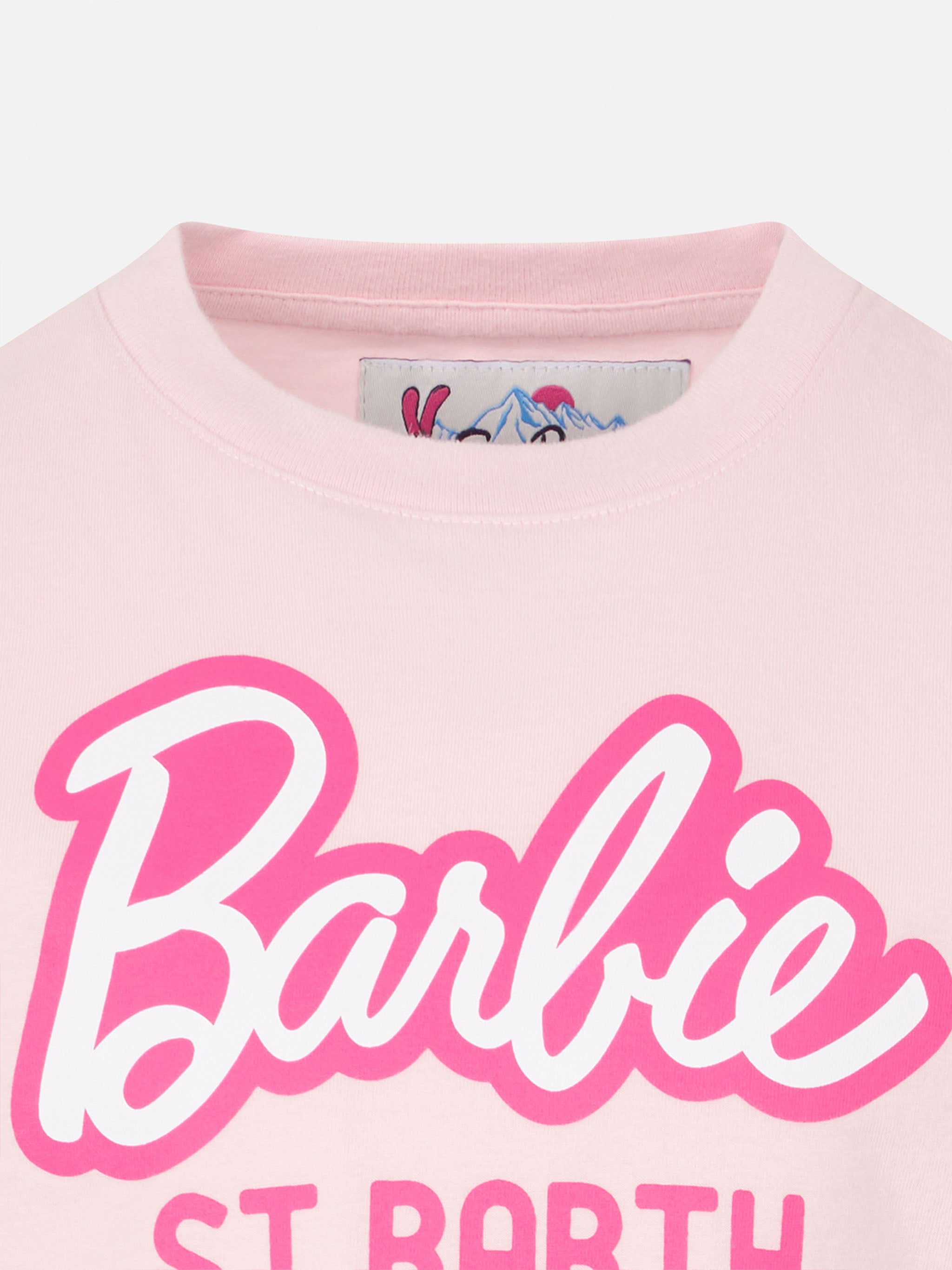 Girl Heavy Cotton T-Shirt With Barbie St. Barth Print | Special Edition Pink