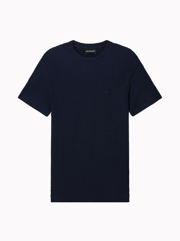 Crewneck T-Shirt Blue Polyamide T-shirts