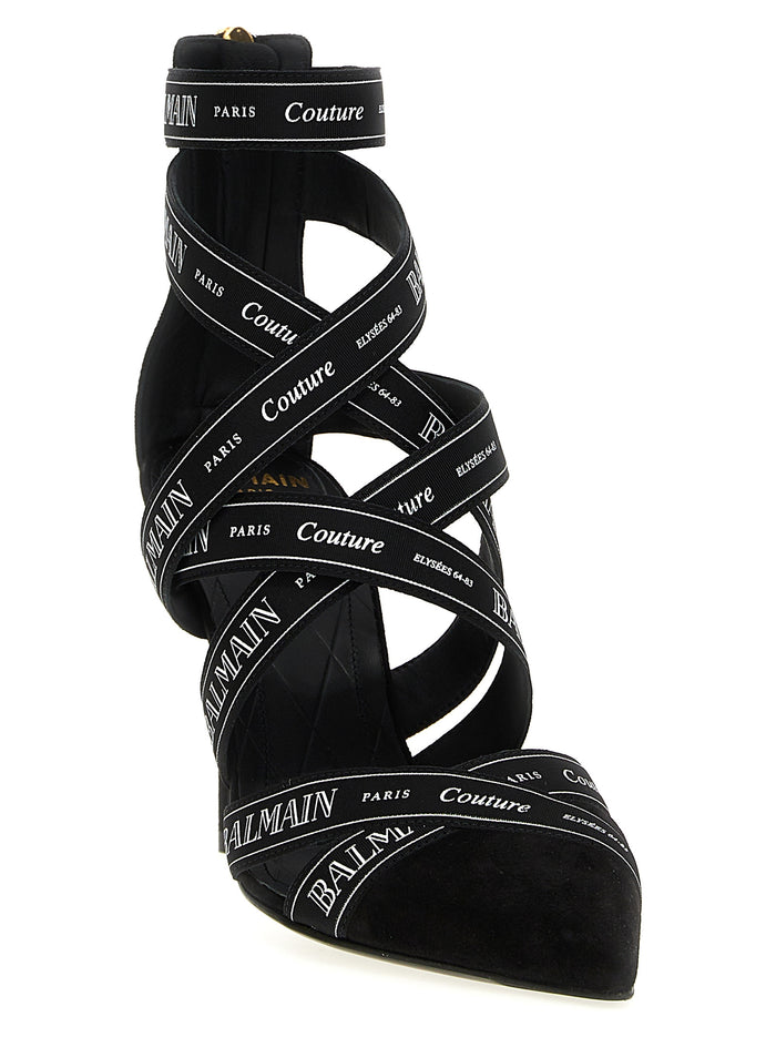 Couture Ribbon-Print pumps Black