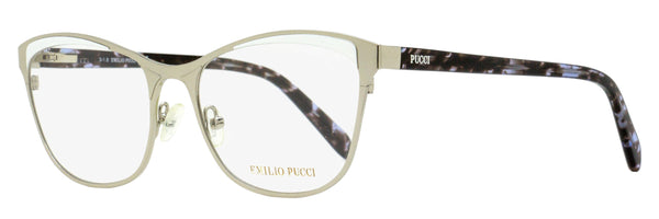Pucci Sculpted Butterfly Eyeglasses Ep5084 016 Palladium-Blue Havana 53mm Palladium/blue Metal/plastic (acetate)