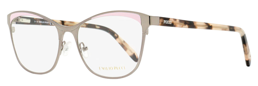 Pucci Sculpted Butterfly Eyeglasses Ep5084 020 Ruthenium-Rose Havana 53mm Ruthenium/rose Metal/plastic (acetate)