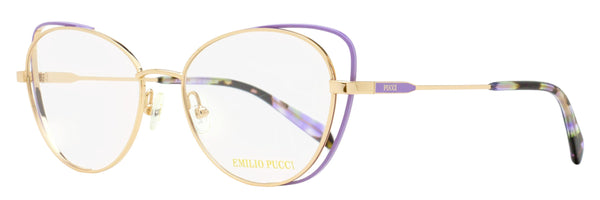 Pucci Floating Oval Eyeglasses Ep5141 028 Gold-Violet 54mm Gold/violet Metal/plastic (acetate)