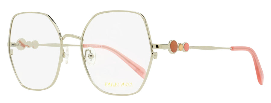 Pucci Oversized Octagonal Eyeglasses Ep5204 016 Palladium-Pink 55mm Palladium/pink Metal/plastic (acetate)