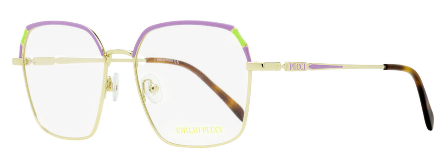 Pucci Slim Square Eyeglasses Ep5210 032 Gold-Havana 54mm Gold/havana Metal/plastic (acetate)