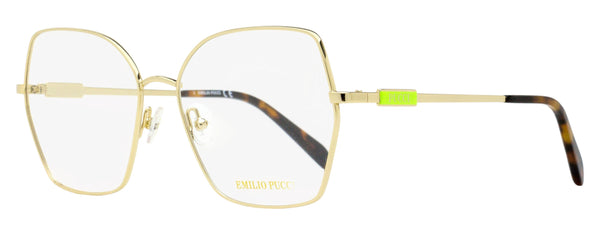 Pucci Geometric Butterfly Eyeglasses Ep5213 032 Gold-Havana 56mm Gold/havana Metal/plastic (acetate)