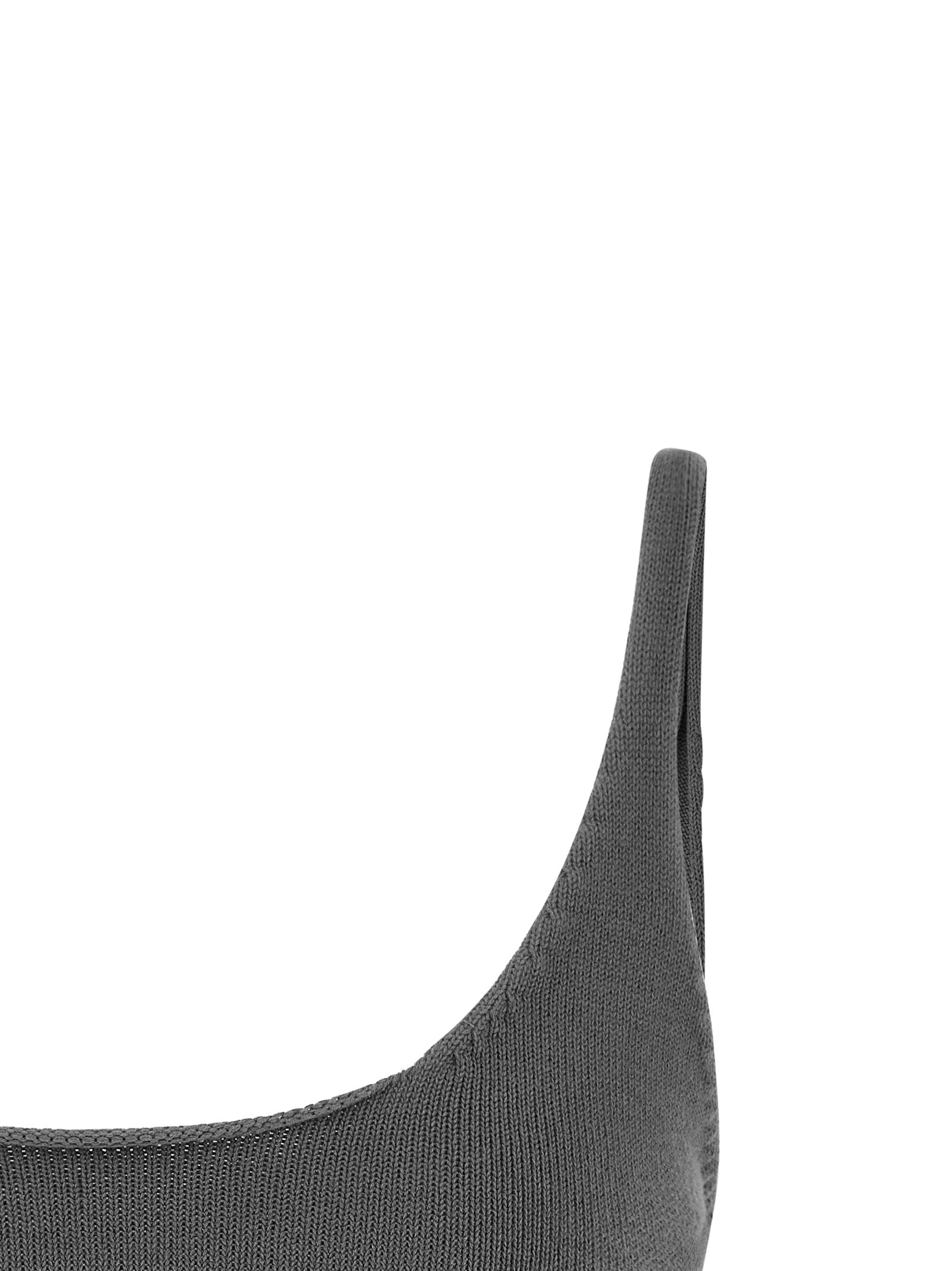 Raw Knit top Gray Cotton Tops