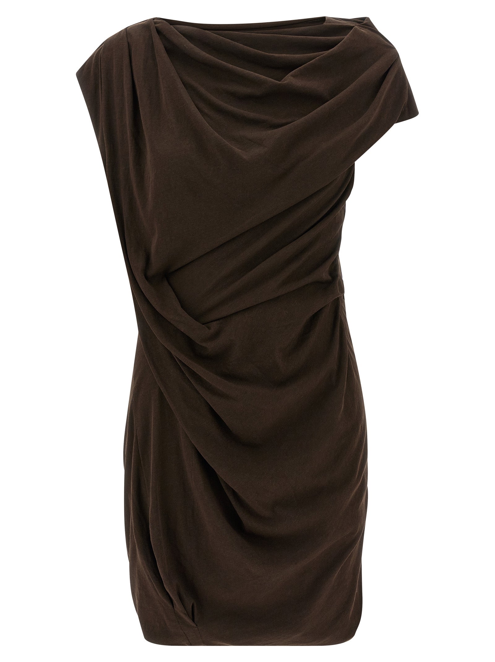 Twist dress Brown Cotton Elastane