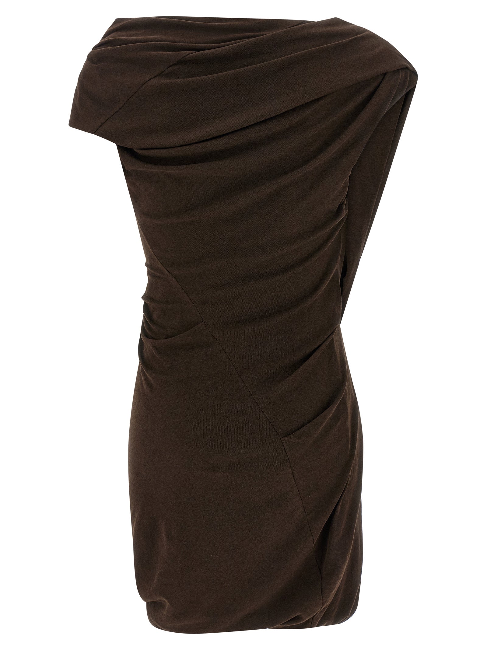 Twist dress Brown Cotton Elastane