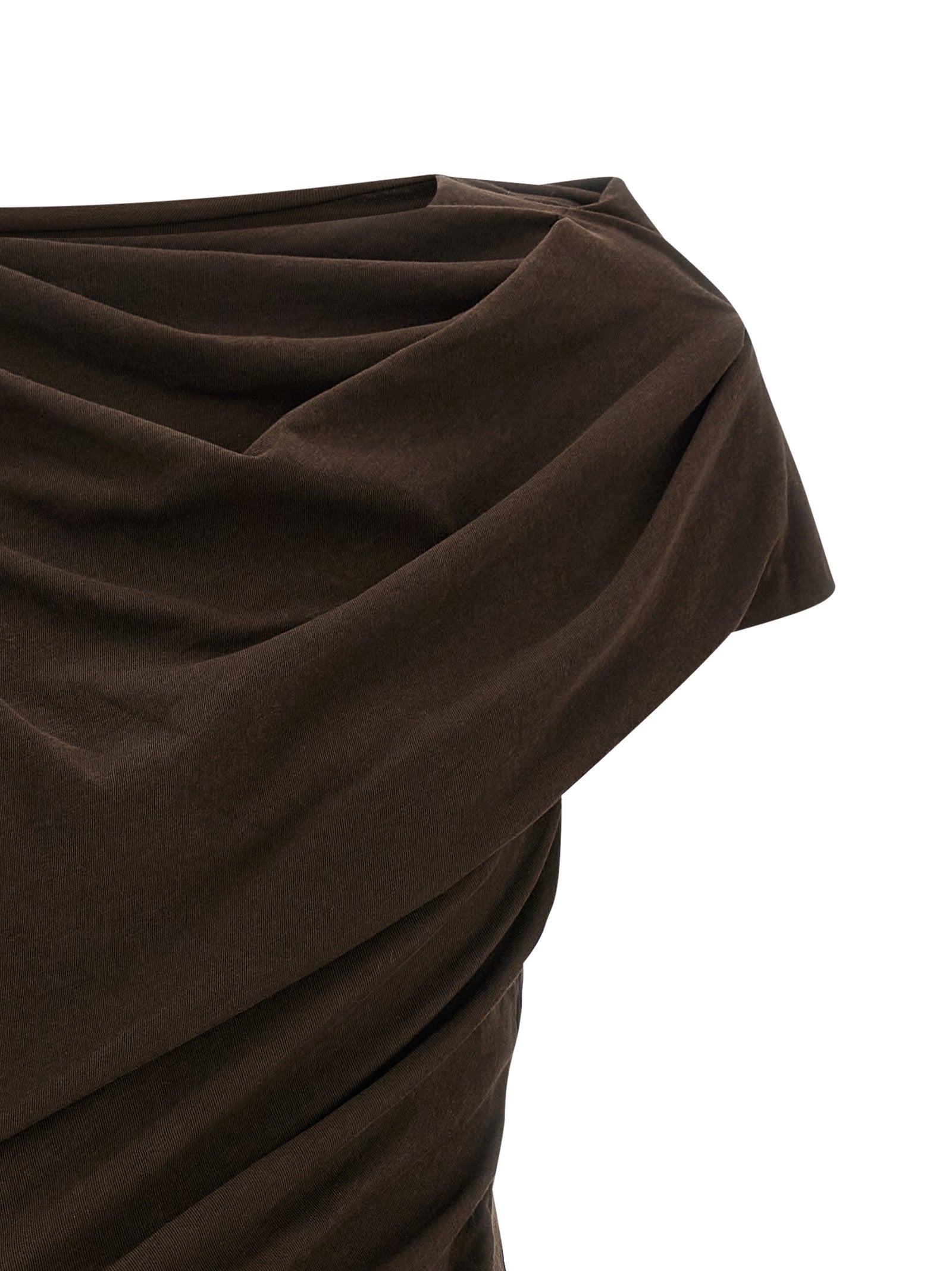 Twist dress Brown Cotton Elastane