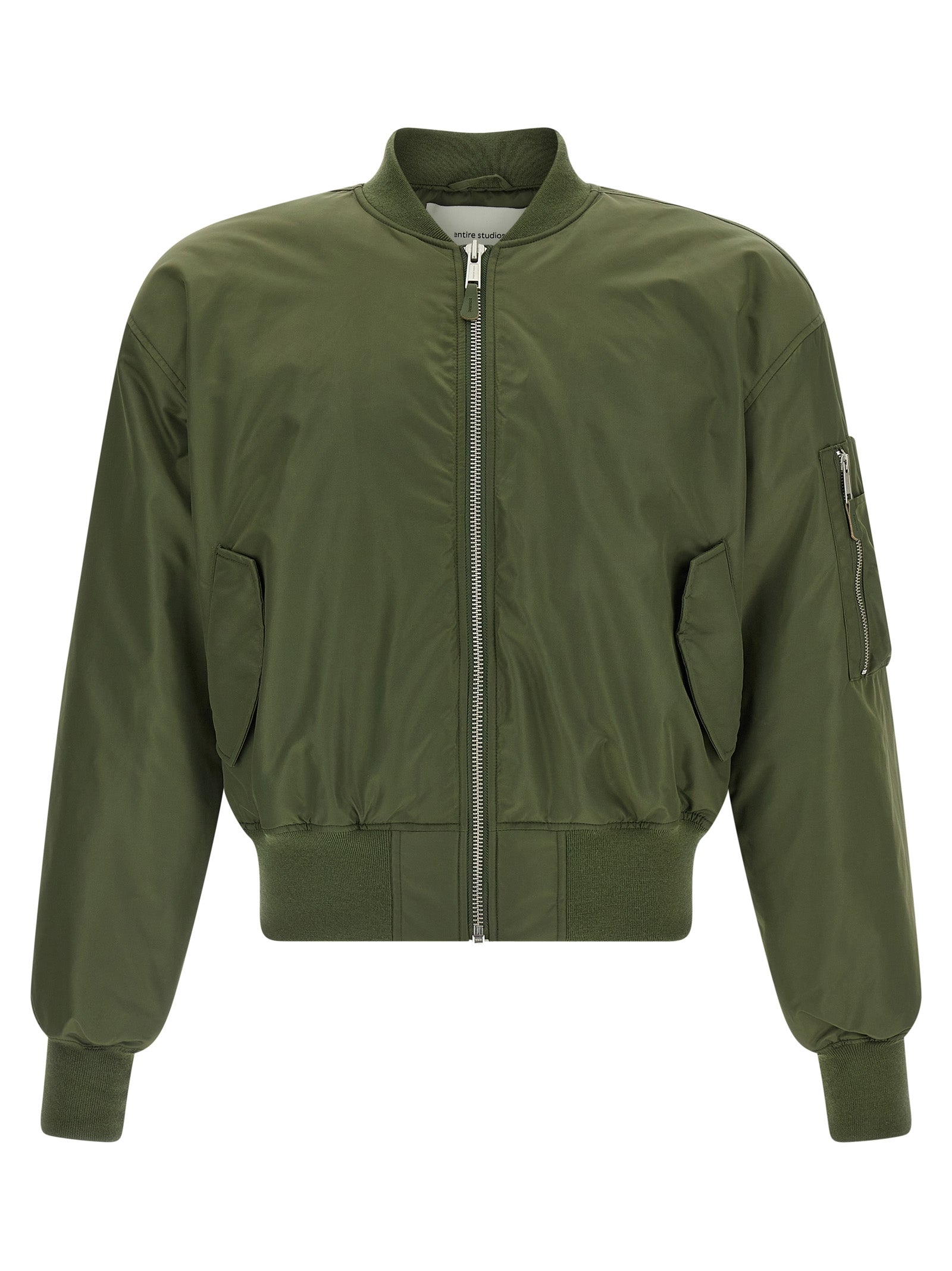 Nylon bomber jacket Green Down Jacket, Parka, Casual