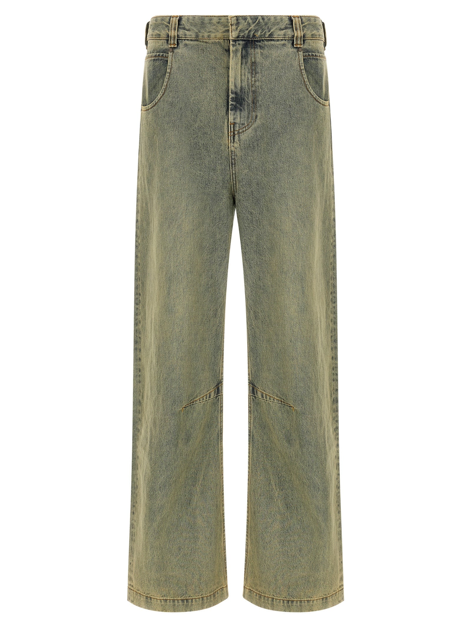 Gem Surface Wave jeans Yellow Cotton