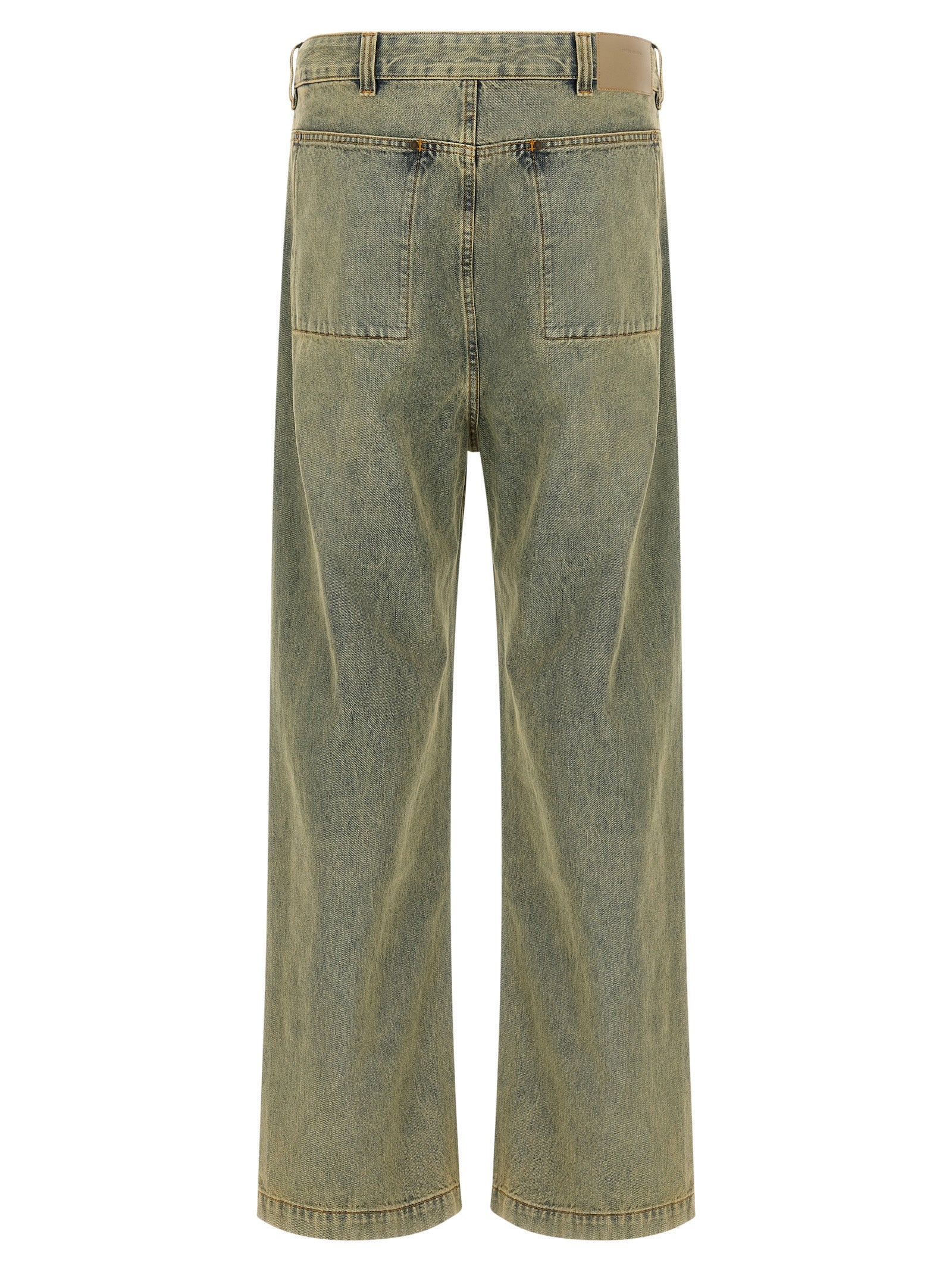 Gem Surface Wave jeans Yellow Cotton