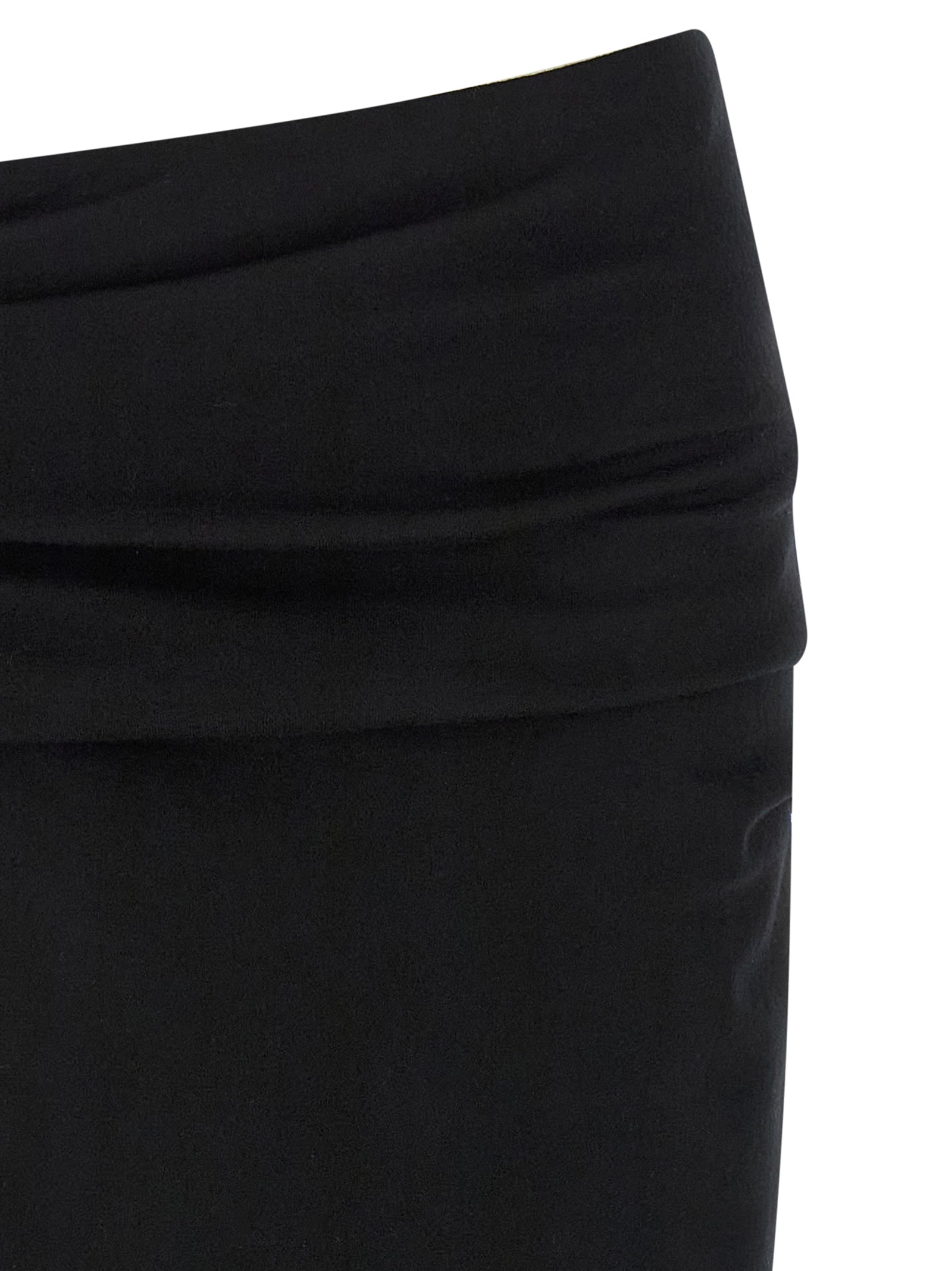Stretch wool skirt Black