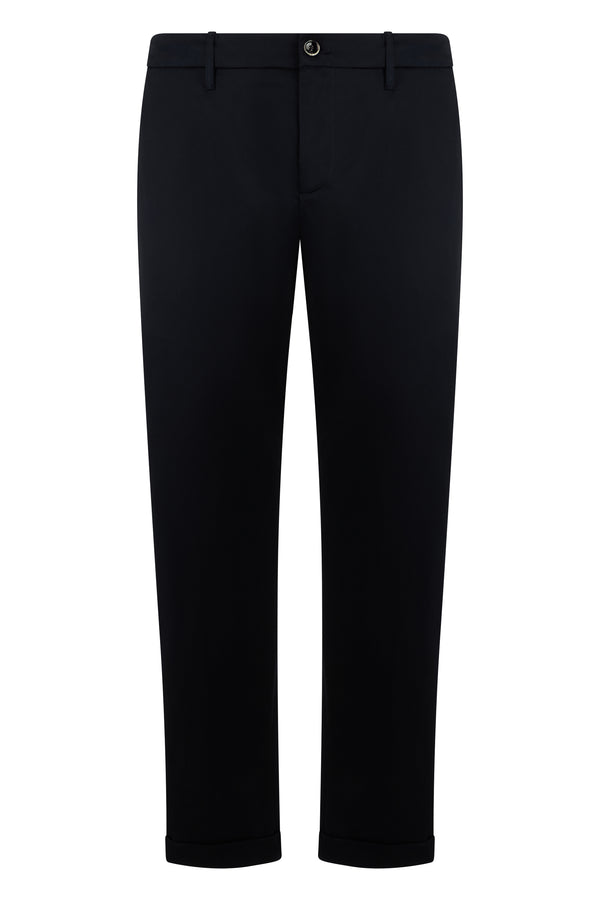 Slim-Fit Chinos Navy Cotton