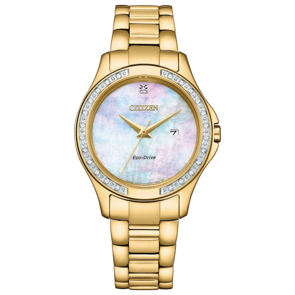 Citizen Womens Classic 32mm Solar Powered Quartz Eco-Drive Ew2642-59d One Color Watches