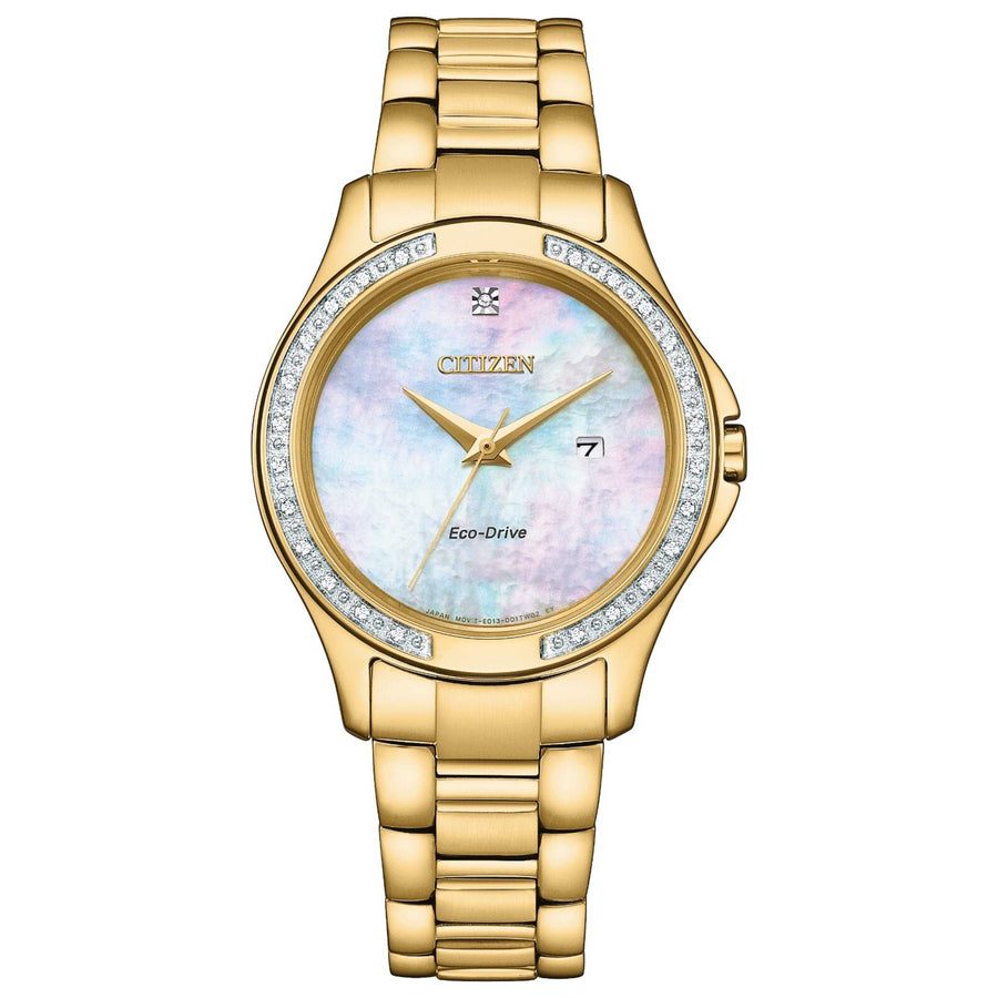 Citizen Womens Classic 32mm Solar Powered Quartz Eco-Drive Ew2642-59d One Color Watches