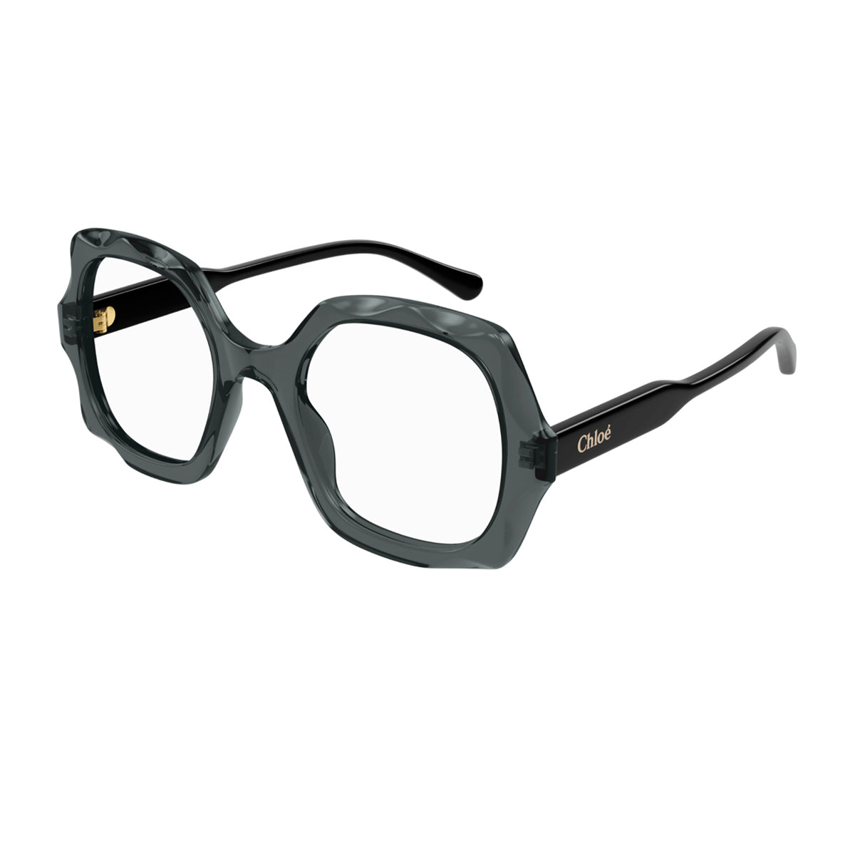 Chloé CH0228O Linea 001 Grey Black Transparent Grigio Acetate Occhiali Da Vista