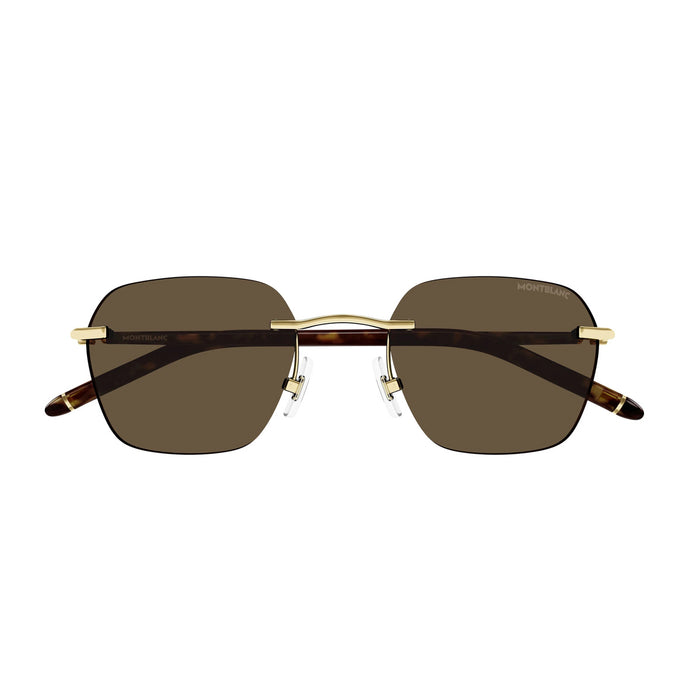 MB0270S LINE ESTABLISHED 004 Marrone Metal Occhiali Sole