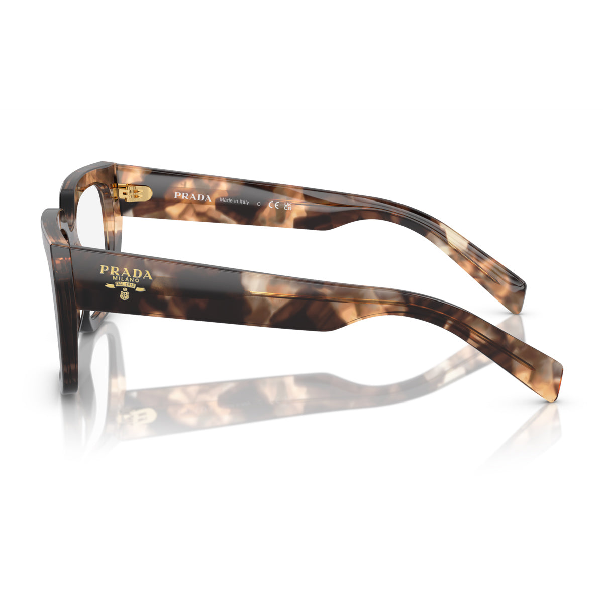 Prada PR A03V 14P1O1 Caramello Havana Marrone Acetate Occhiali Da Vista