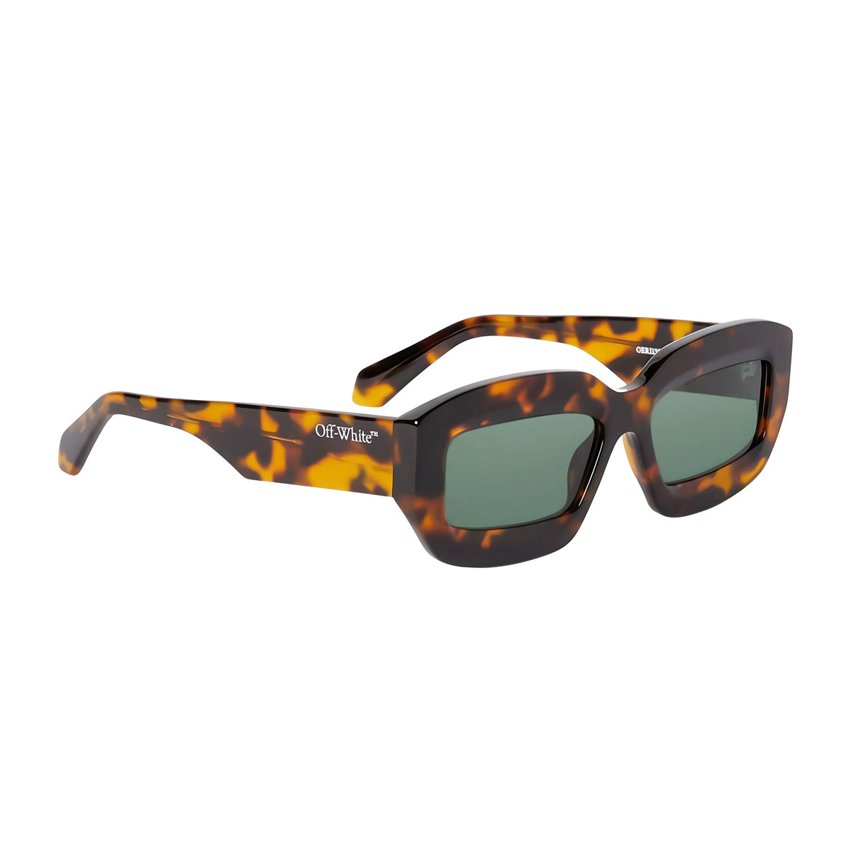 Off White OERI138 CHARLOTTE 6055 Havana Green Marrone Acetate Occhiali Da Sole