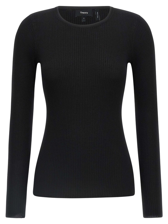 Ribbed sweater Black Merino Wool Sweater, Cardigans